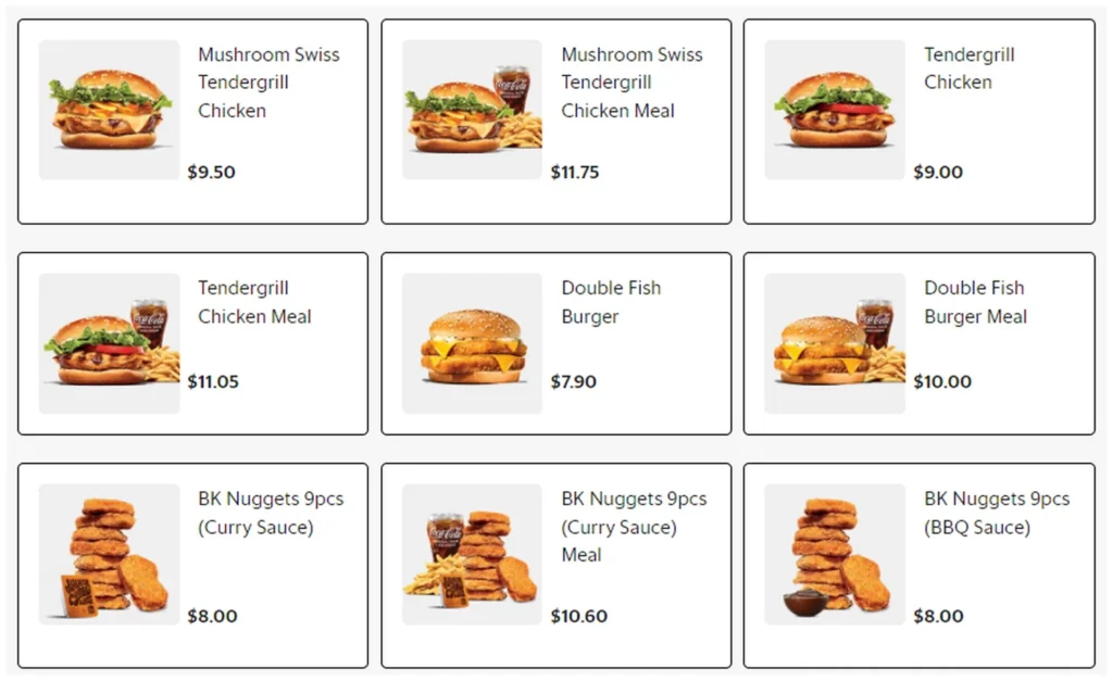 burger king menu 2023 singapore chicken fish burgers 1