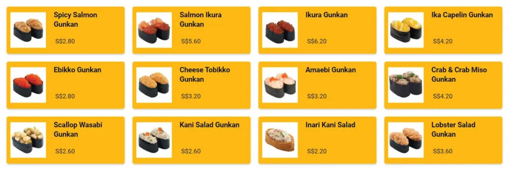 genki sushi menu singapore gunkan 1