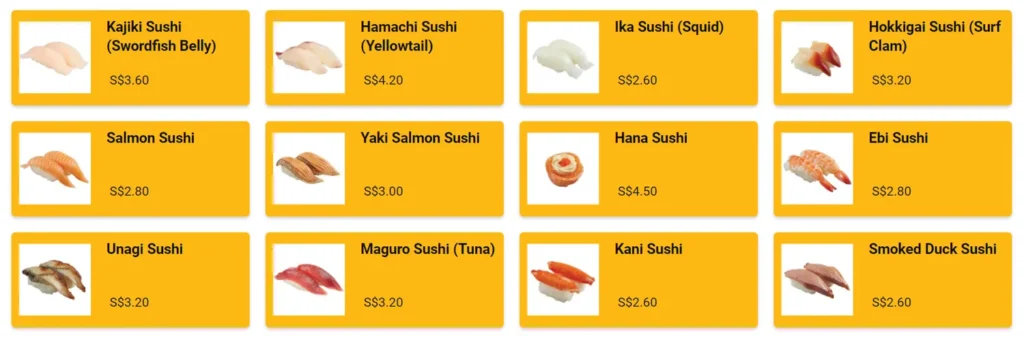 genki sushi menu singapore nigiri sushi 1