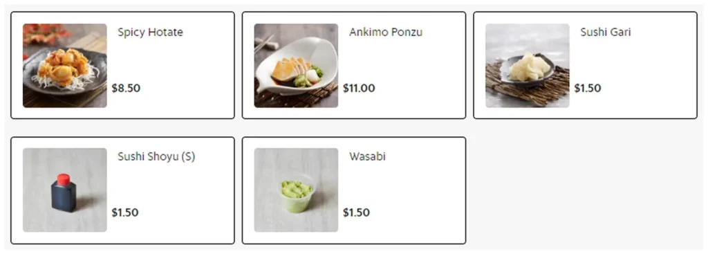 sushi tei menu singapore appetisers 2