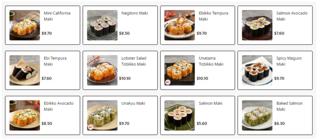sushi tei menu singapore makimono 1