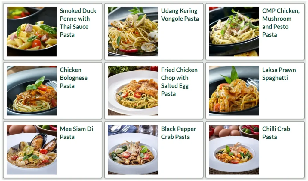 tenderbest menu singapore asian fusion pasta 1