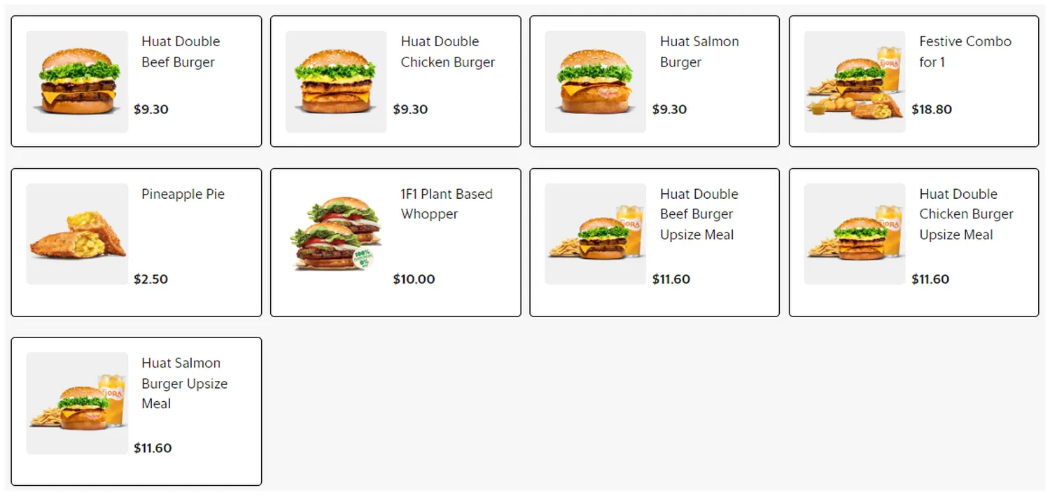 burger king menu 2023 singapore limited time only