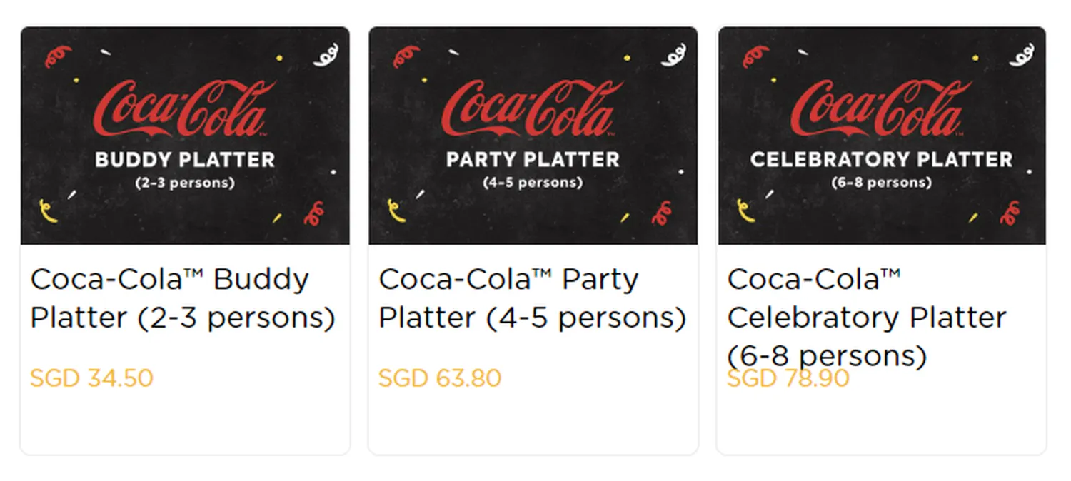 collins menu singapore exclusive coca cola™ bundles
