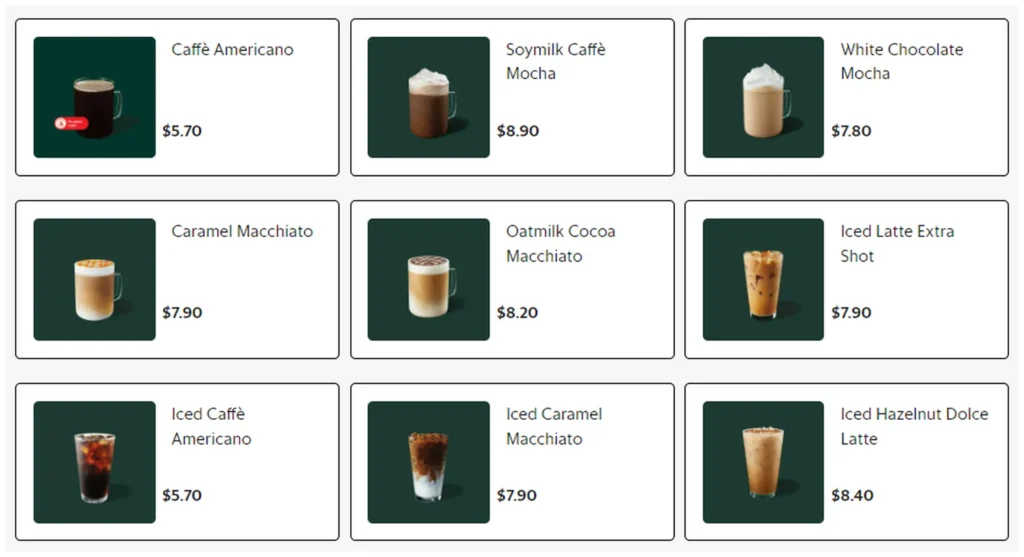 starbucks menu singapore 2023 espresso 2