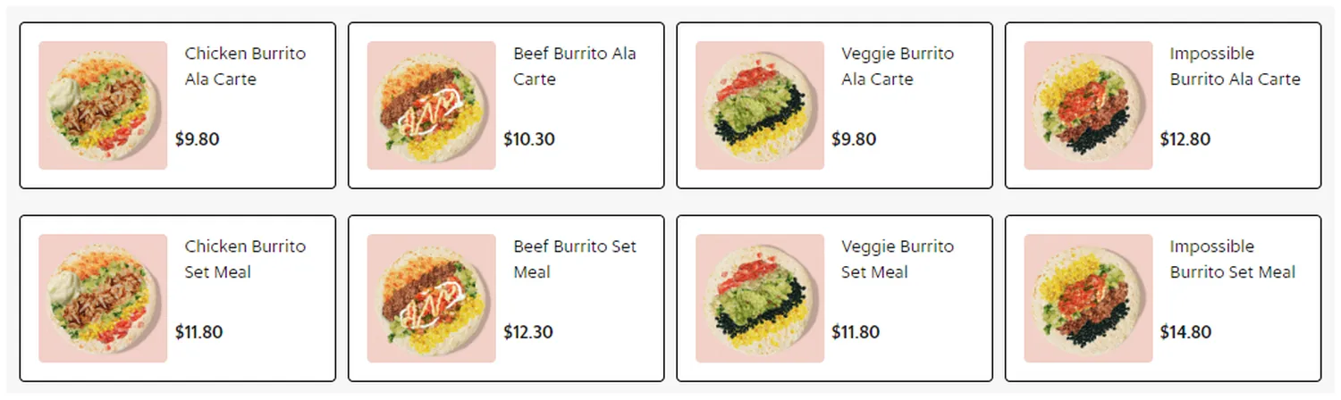 stuffd menu singapore 2023 burrito