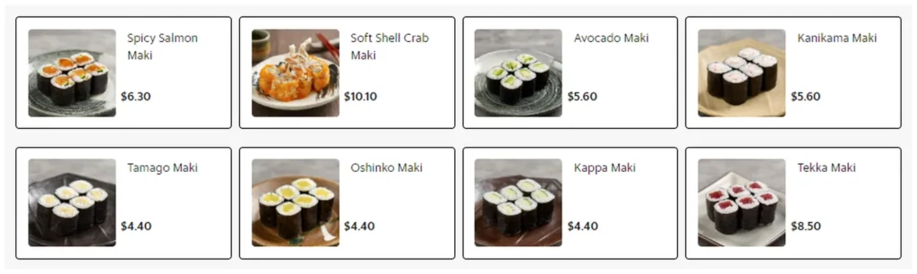 sushi tei menu singapore makimono 2