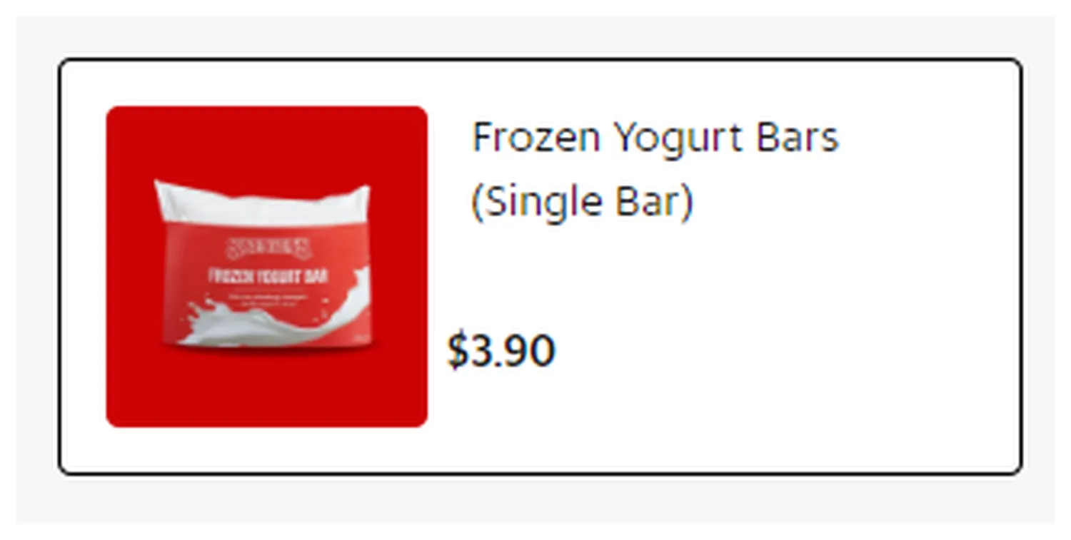 swensen menu singapore frozen yogurt bars