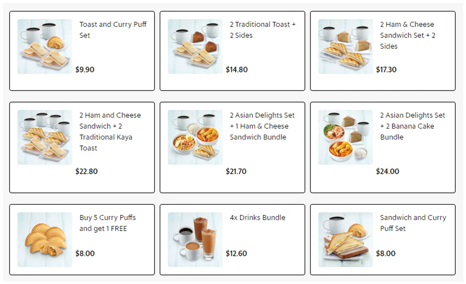 toast box menu singapore bundle deals