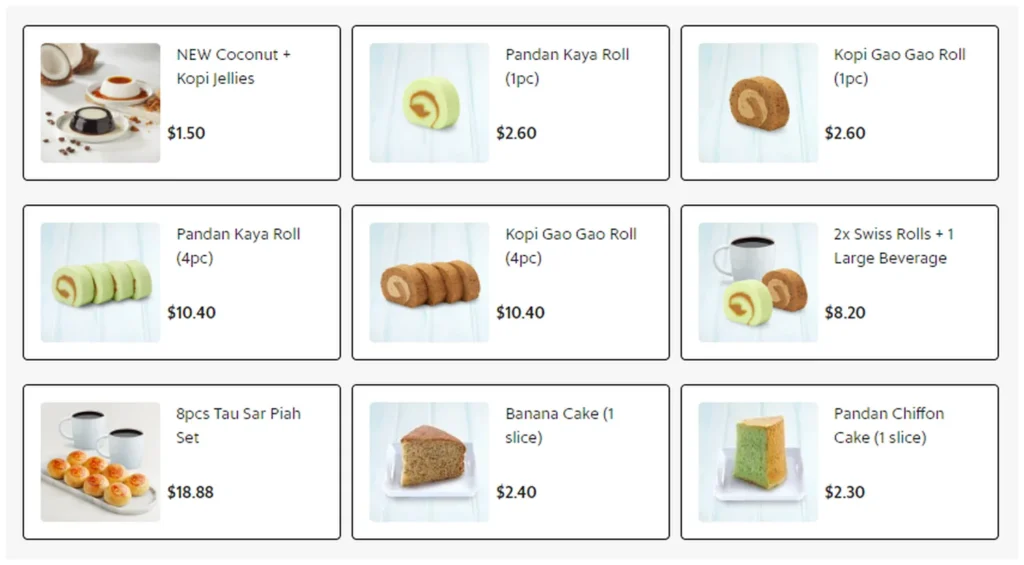 toast box menu singapore cakes patries desserts 1