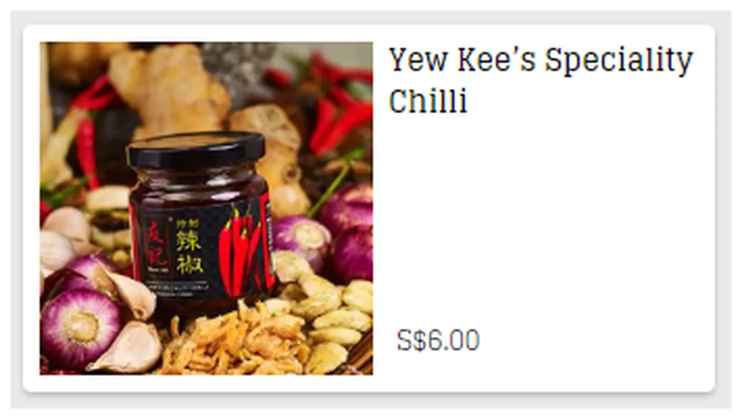 chica san chen menu singapore yew kee specialty item