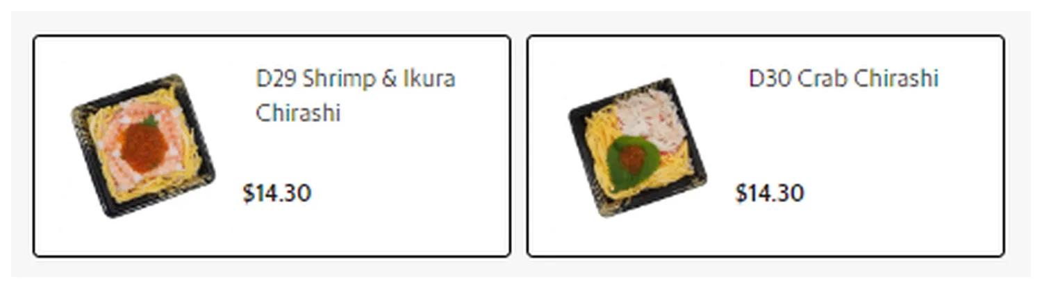 sushiro menu singapore chirashi