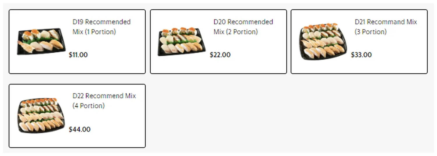 sushiro menu singapore recommended