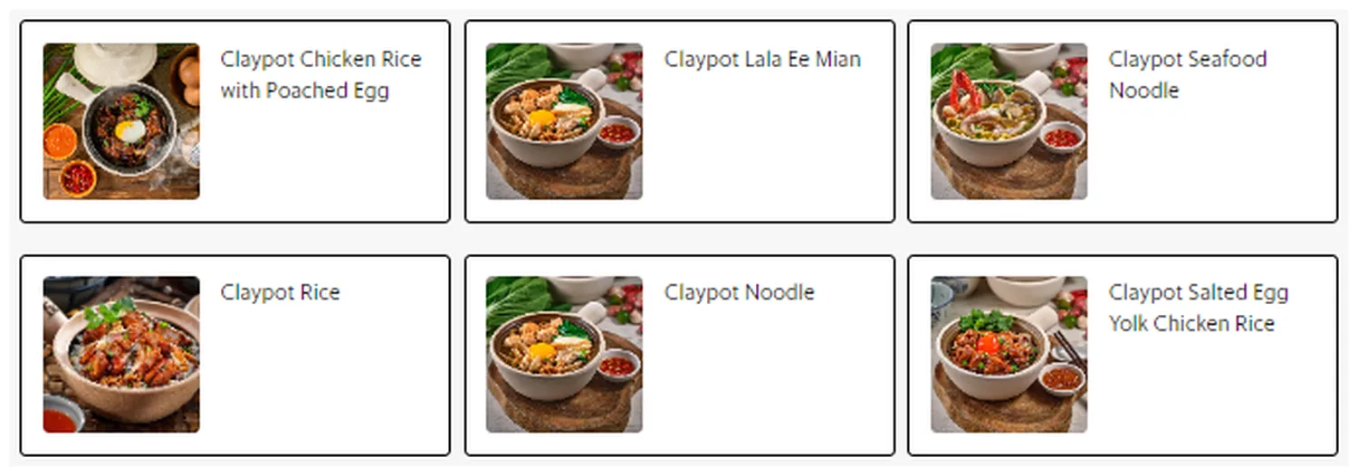 encik tan menu singapore claypot stall