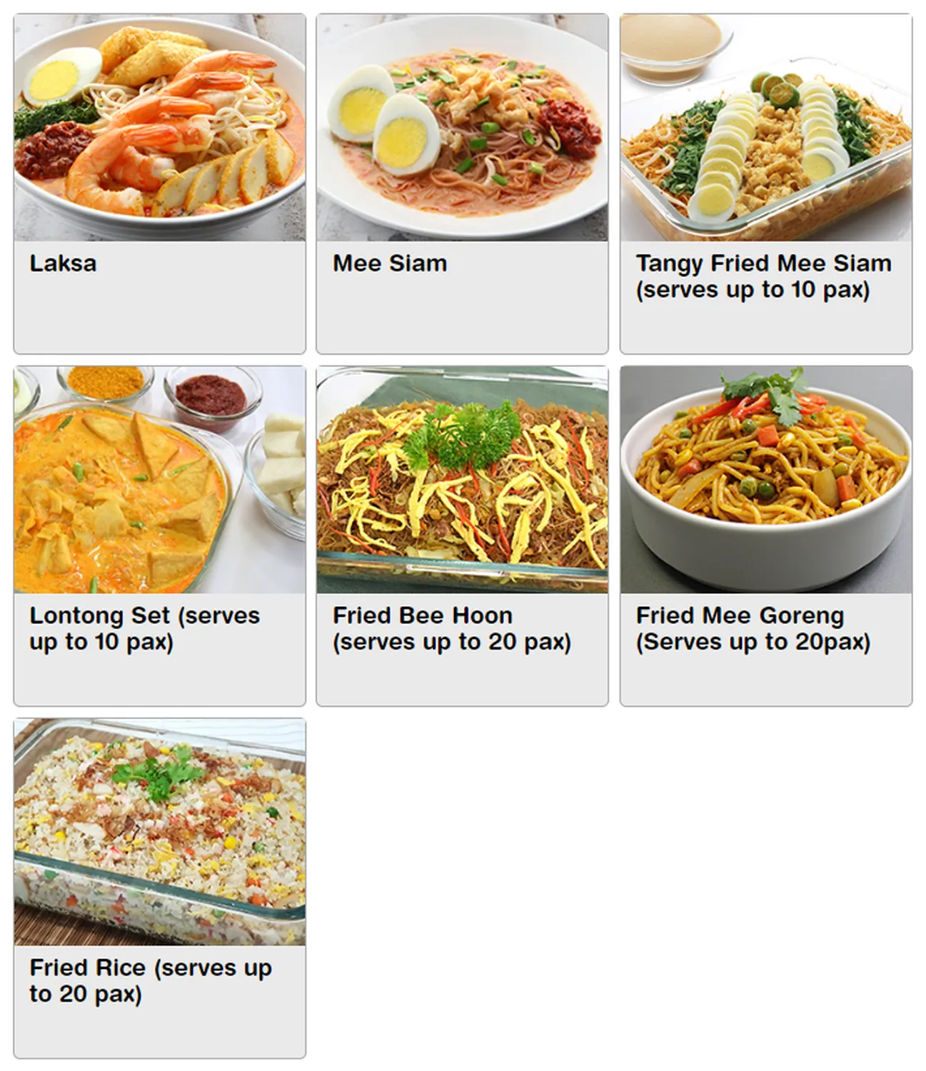 qiji menu singapore noodles other mains