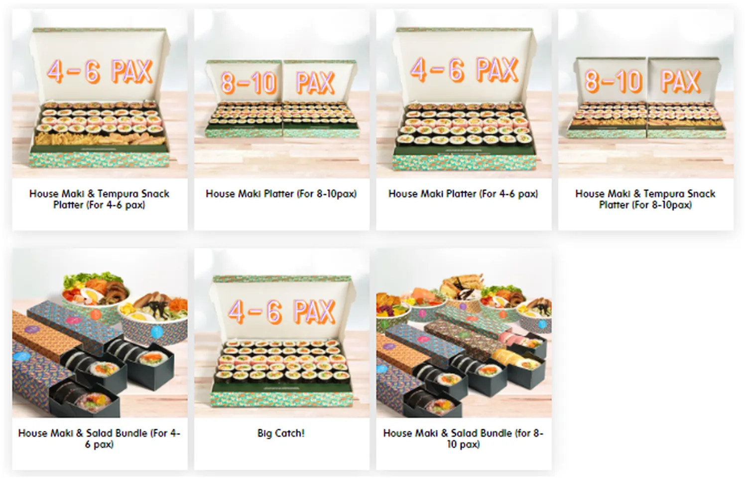 makisan menu singapore makiparti bundles