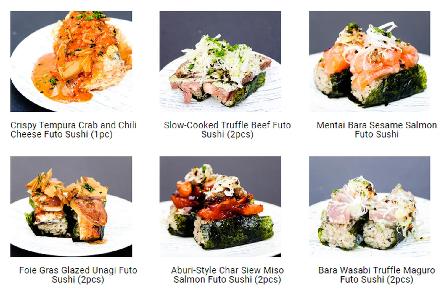 tanuki raw menu singapore futo sushi
