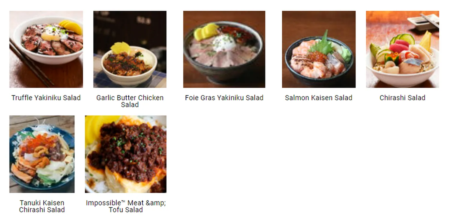 tanuki raw menu singapore salad bowls 1