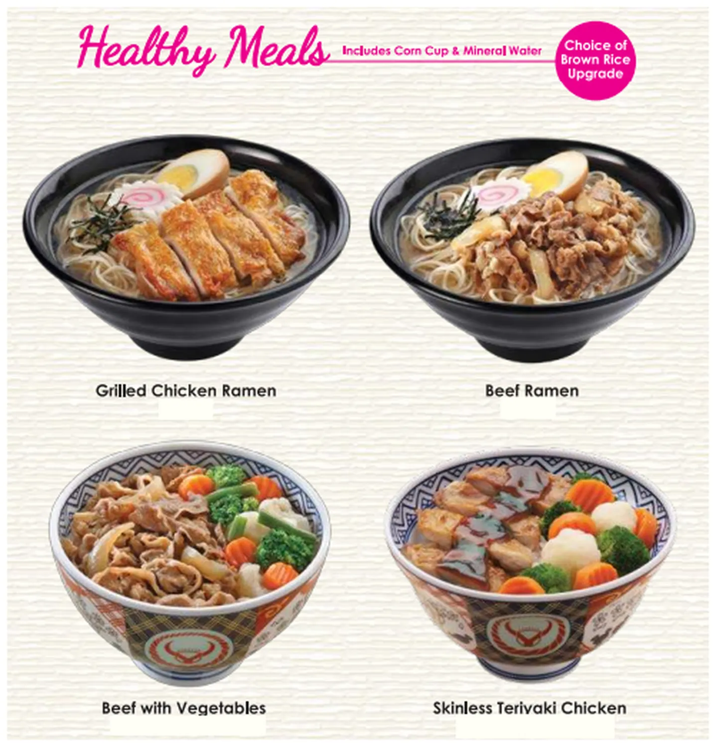 yoshinoya menu singapore healthy meals