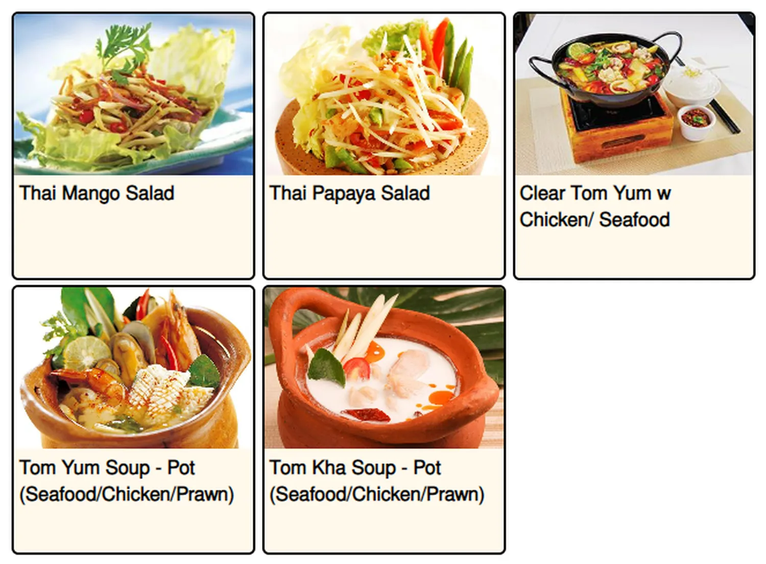 bali thai menu singapore salad or soup 1