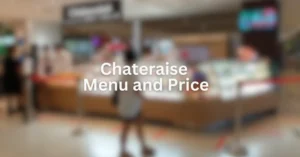 chateraise menu singapore
