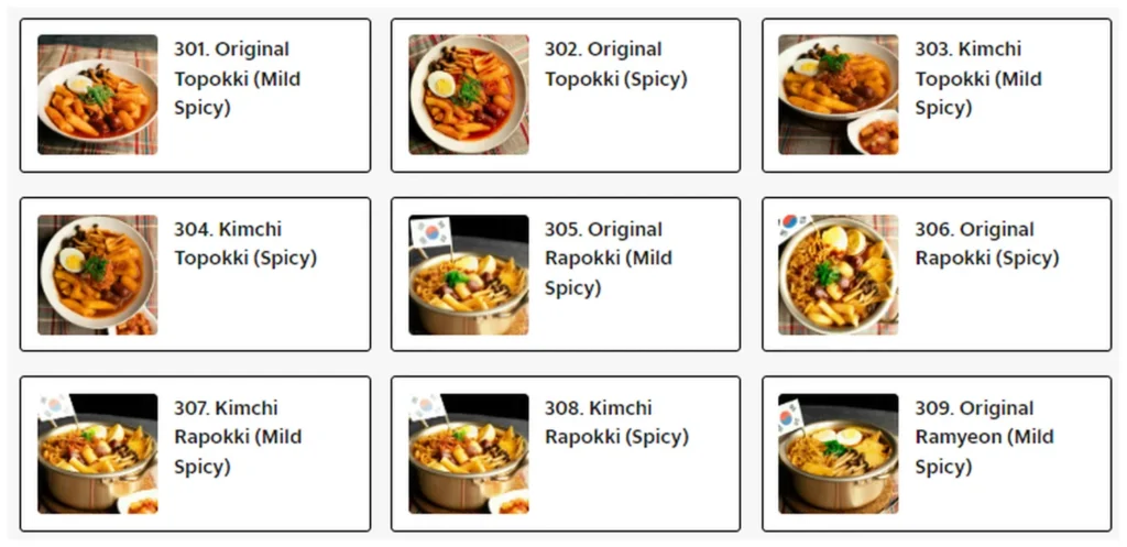 dookki menu singapore main 1