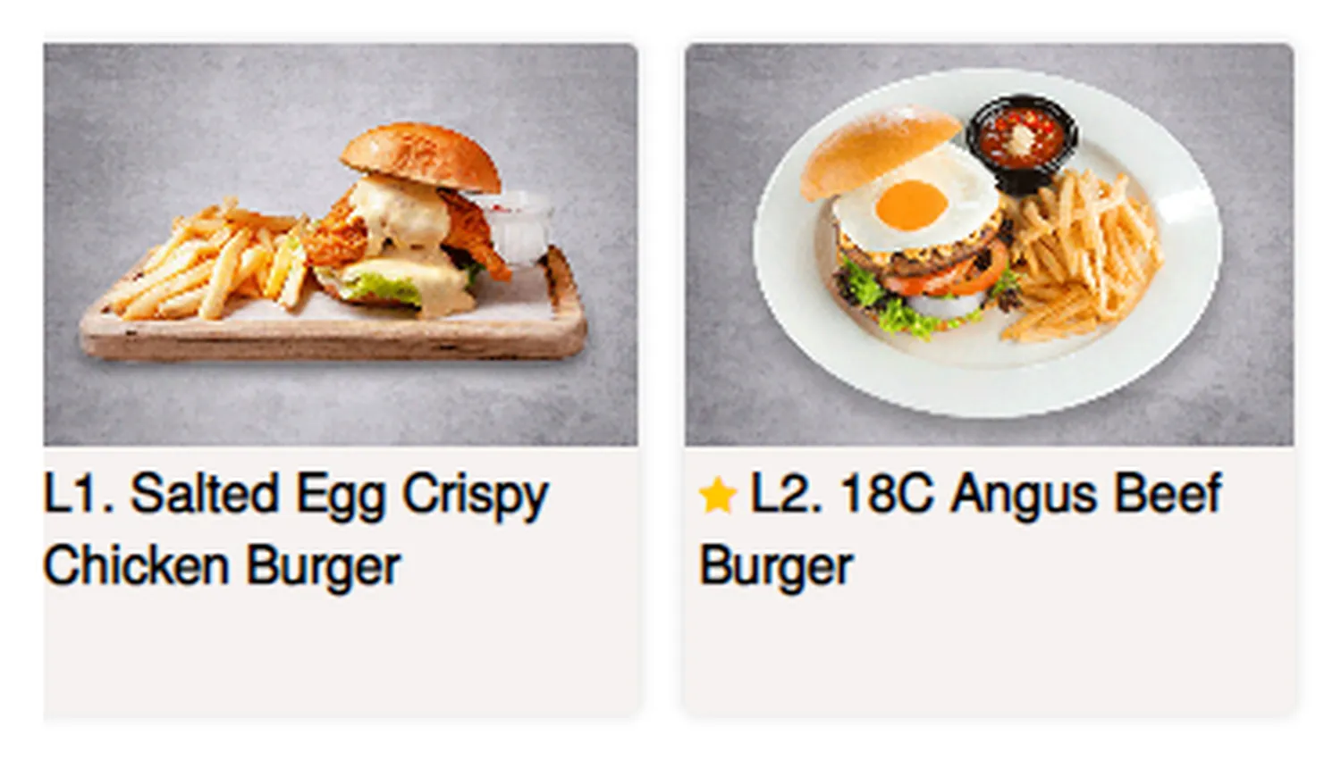 eighteen chefs menu singapore the legendary burgers