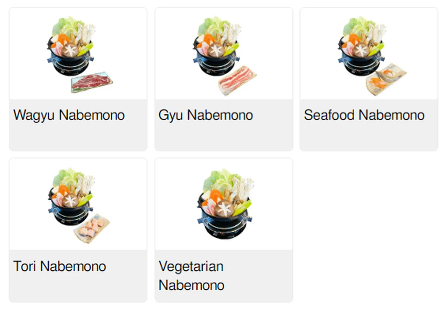 hei sushi menu singapore nabemono