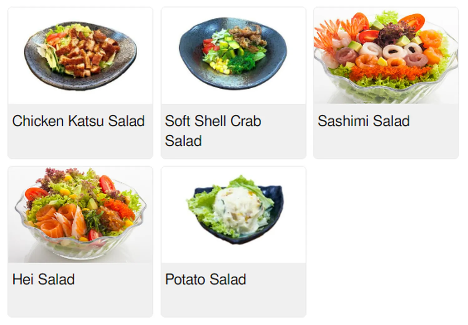 hei sushi menu singapore salads