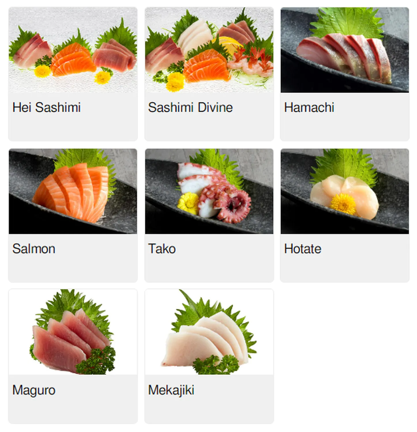 hei sushi menu singapore sashimi
