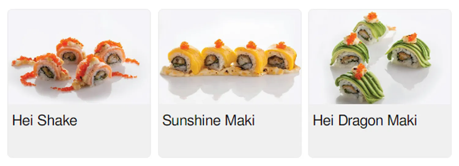 hei sushi menu singapore specialty makimono