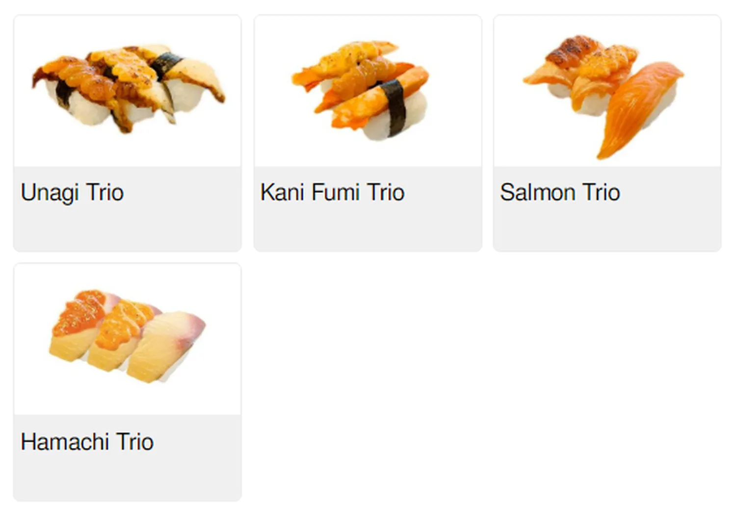 hei sushi menu singapore trio sushi