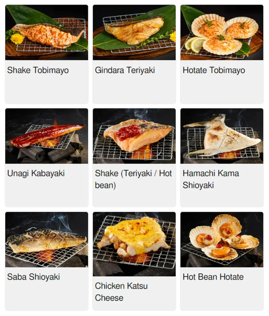 hei sushi menu singapore yakimono 1