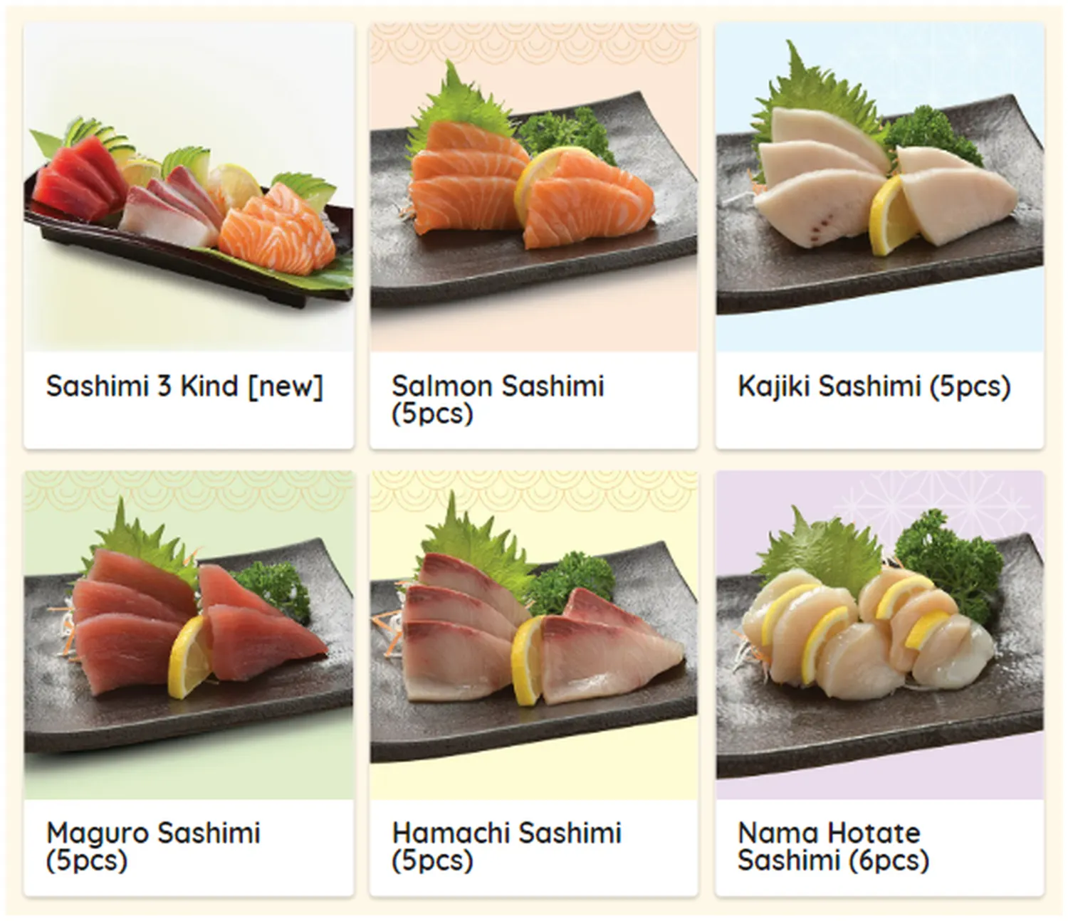 ichiban sushi menu singapore sashimi 2