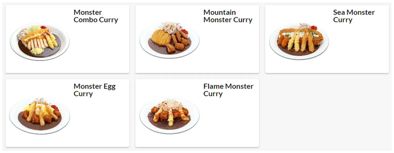 monster planet menu singapore combo curry