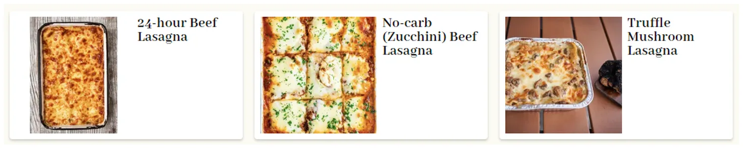 pasta bar menu singapore lasagna trays baked platters