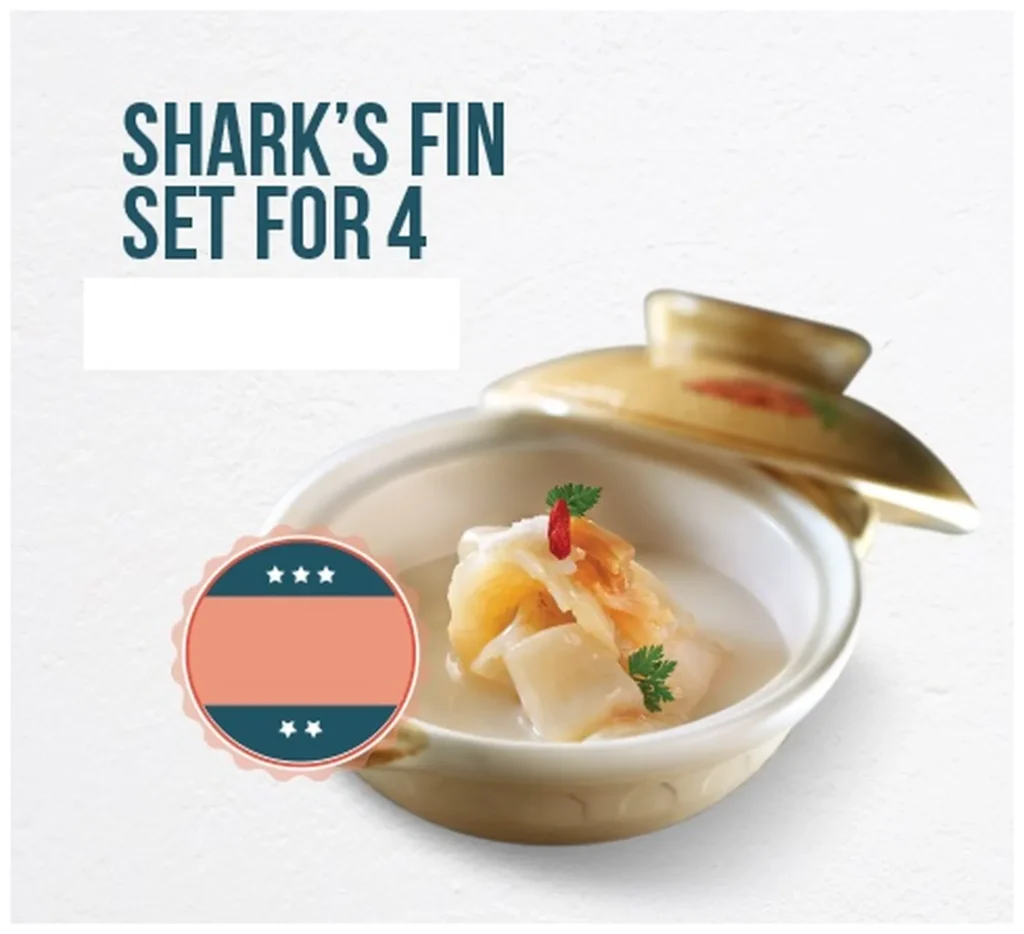 peach garden menu singapore sharks fin set for 4