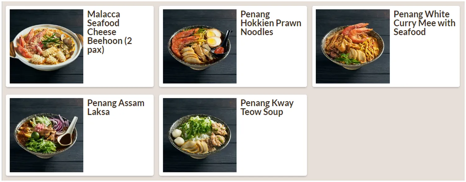 penang culture menu singapore penang noodles