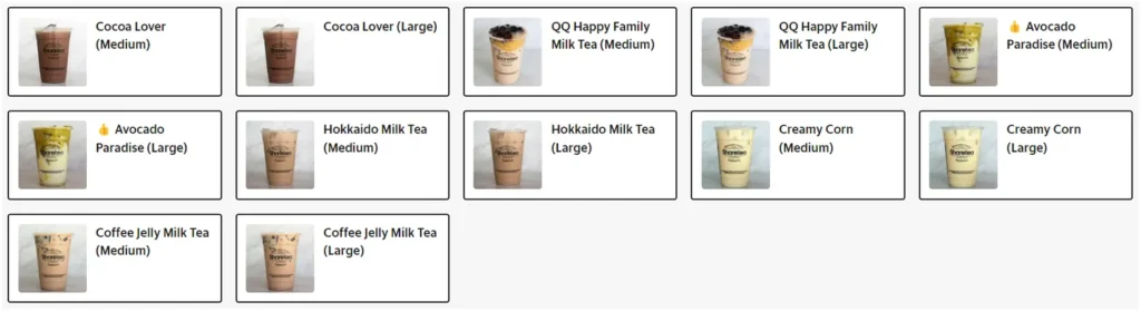 sharetea menu singapore milk tea 3