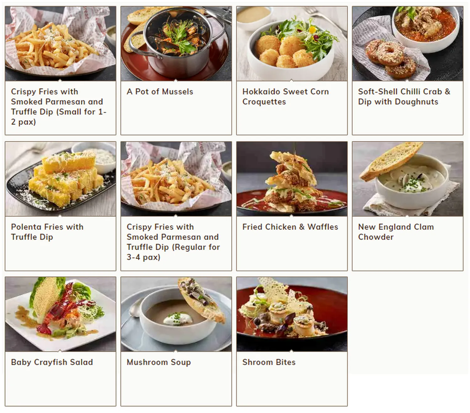 tcc menu singapore appetiser