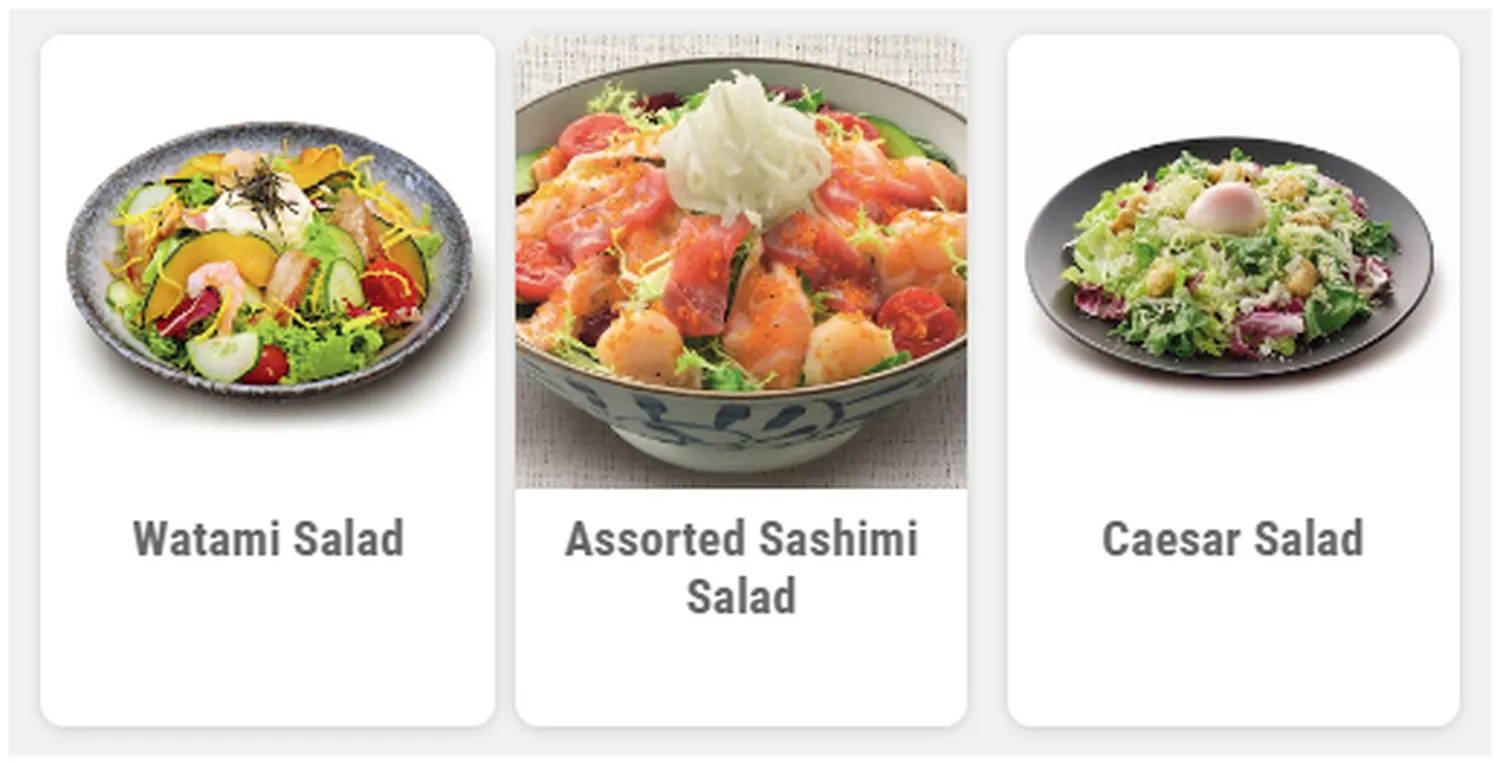 watami menu singapore salad