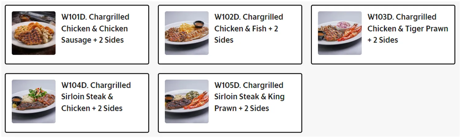 xw western grill menu singapore super combos served with choice of 2 sides