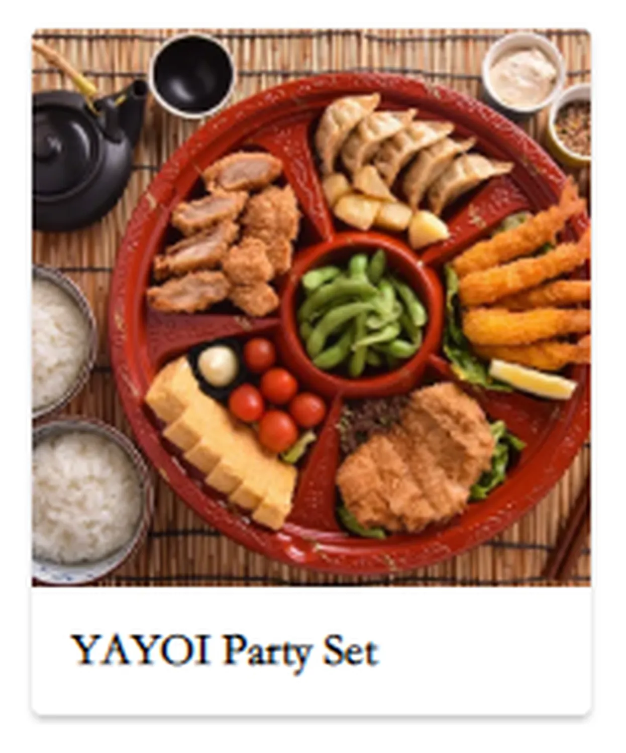 yayoi menu singapore Party Platter パーティーセット